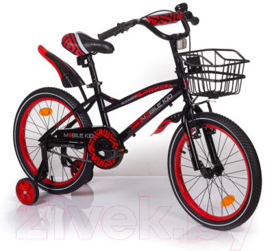 Детский велосипед Mobile Kid Slender 18 (черный/красный)