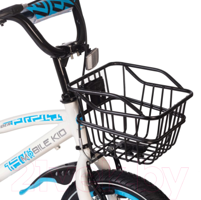 Детский велосипед Mobile Kid Slender 14 (белый/голубой)