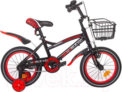 Детский велосипед Mobile Kid Slender 14 (черный/красный)