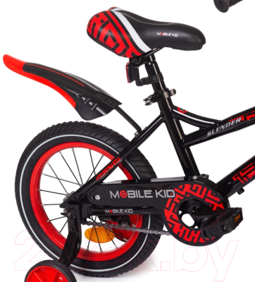 Детский велосипед Mobile Kid Slender 14 (черный/красный)
