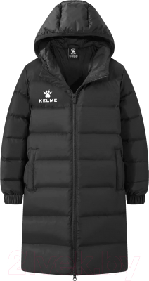 Пуховик детский Kelme Children's Long Down Jacket / 3893416-000 (р-р 150, черный)