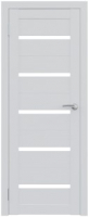 Дверь межкомнатная Юни Амати 01М 40x200 (белое стекло/бьянко) - 