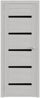 Дверь межкомнатная Юни Амати 01М 60x200 (черное стекло/сканди классик) - 