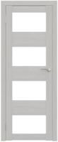 Дверь межкомнатная Юни Амати 02 40x200 (белое стекло/сканди классик) - 