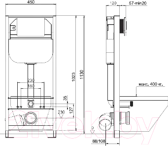 Инсталляция для унитаза Aquanika Basic 10.702.450.02.09