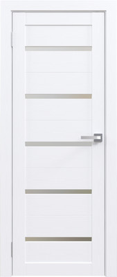 Дверь межкомнатная Юни Амати 01М 70x200 (белое стекло/бьянко) - 