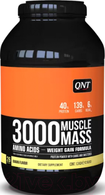 Гейнер QNT 3000 MuscleMass / I00002181 (1.3кг, ваниль)