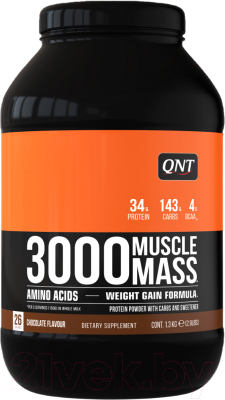Гейнер QNT 3000 MuscleMass / I00002182 (1.3кг, шоколад)