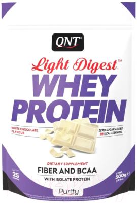 Протеин QNT Whey Light Digest / I00002616 (500г, белый шоколад )