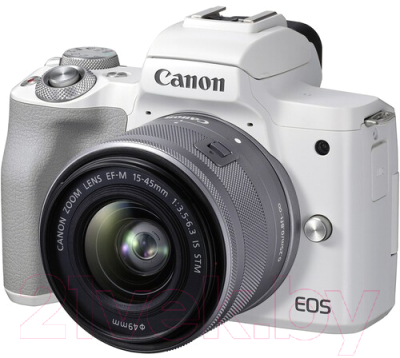Беззеркальный фотоаппарат Canon EOS M50 Mark II EF-M 15-45mm IS STM Kit / 4729C005 (белый)