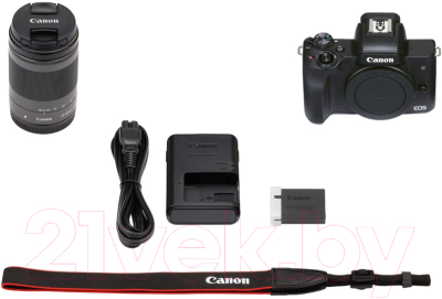 Беззеркальный фотоаппарат Canon EOS M50 Mark II EF-M 18-150mm IS STM Kit / 4728C017 (черный)