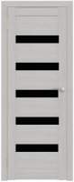 Дверь межкомнатная Юни Амати 03 40x200 (черное стекло/сканди классик) - 