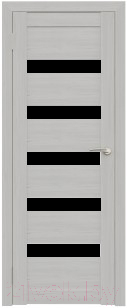 Дверь межкомнатная Юни Амати 03 40x200 (черное стекло/сканди классик)