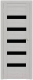 Дверь межкомнатная Юни Амати 03 90x200 (черное стекло/сканди классик) - 