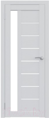 Дверь межкомнатная Юни Амати 04 40x200 (белое стекло/бьянко)