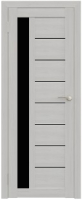 Дверь межкомнатная Юни Амати 04 40x200 (черное стекло/сканди классик) - 