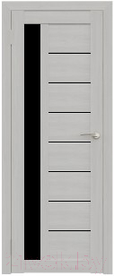 Дверь межкомнатная Юни Амати 04 40x200 (черное стекло/сканди классик)
