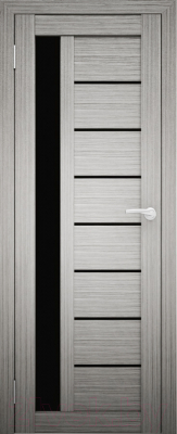 Дверь межкомнатная Юни Амати 04 80x200 (черное стекло/сканди классик)