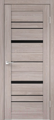Дверь межкомнатная Velldoris Eco Flex City 2 70x200 (дуб анкор нордик/лакобель черный)