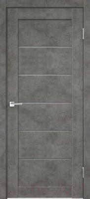 Дверь межкомнатная Velldoris Loft 1 60x200 (бетон темно-серый/мателюкс графит)