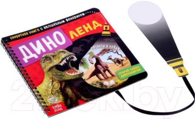 Изображение товара Развивающая книга Буква-ленд Диноленд. Секретная книга с волшебным фонариком / 4700935
