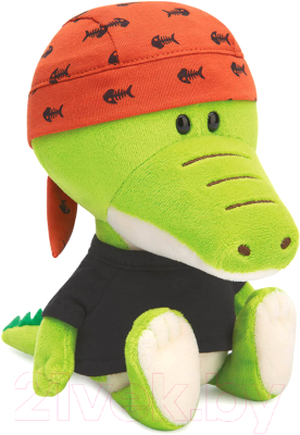 Мягкая игрушка Budi Basa Крокодильчик Кики в черной футболке и бандане / SA15-80