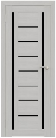 Дверь межкомнатная Юни Амати 06 60x200 (черное стекло/сканди классик) - 