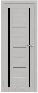 Дверь межкомнатная Юни Амати 06 60x200 (черное стекло/сканди классик)