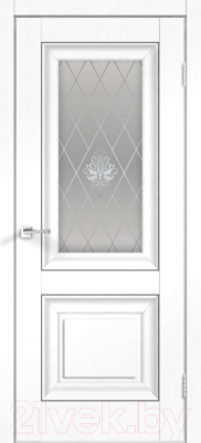 Дверь межкомнатная Velldoris SoftTouch Alto 7 60x200 (ясень белый структурный/кристалл серебро)