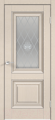 Дверь межкомнатная Velldoris SoftTouch Alto 7 60x200 (ясень капучино структурный/кристалл серебро)