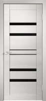 Дверь межкомнатная Velldoris Linea 6 70x200 (дуб белый поперечный/лакобель черный) - 