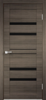 Дверь межкомнатная Velldoris Linea 6 60x200 (дуб серый поперечный/лакобель черный) - 
