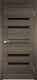 Дверь межкомнатная Velldoris Linea 6 80x200 (дуб серый поперечный/лакобель черный) - 