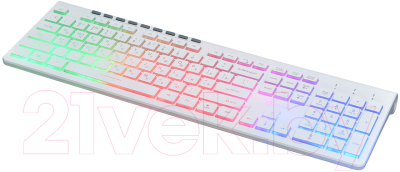 Клавиатура Oklick 490ML USB Slim (белый)
