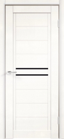 Дверь межкомнатная Velldoris Экошпон Next 2 60x200 (белый эмалит/лакобель черный) - 