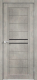 Дверь межкомнатная Velldoris Экошпон Next 2 60x200 (муар светло-серый/лакобель черный) - 