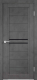 Дверь межкомнатная Velldoris Экошпон Next 2 60x200 (муар темно-серый/лакобель черный) - 