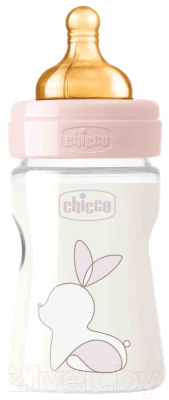 Бутылочка для кормления Chicco Original Touch Girl с латексной соской / 00027610100000 (150мл)