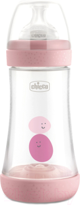 Бутылочка для кормления Chicco Perfect 5 Girl с силиконовой соской / 00020223100040 (240мл)