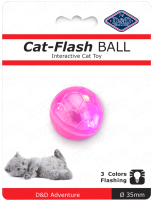 Игрушка для кошек EBI Мяч светящийся / 409/422212 (розовый) - 