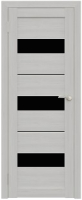 Дверь межкомнатная Юни Амати 12 40x200 (сканди классик/стекло черное) - 