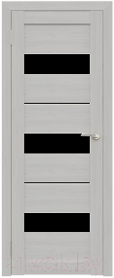 Дверь межкомнатная Юни Амати 12 40x200 (сканди классик/стекло черное)
