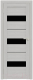 Дверь межкомнатная Юни Амати 12 40x200 (сканди классик/стекло черное) - 