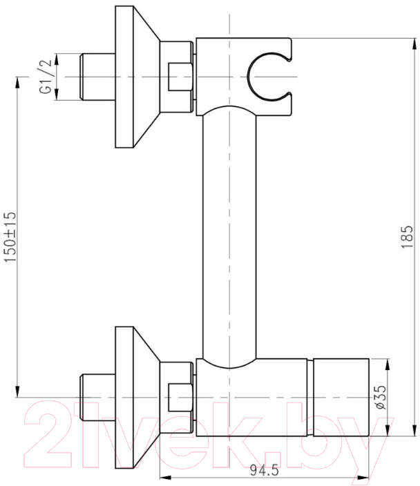 Смеситель Gross Aqua Bidet GA012202MB