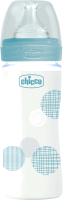 Бутылочка для кормления Chicco Well-Being Glass Boy с силиконовой соской / 00028721200000 (240мл) - 