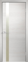 Дверь межкомнатная Velldoris Экошпон Techno Z1 70x200 (дуб белый поперечный/зеркало матированное) - 