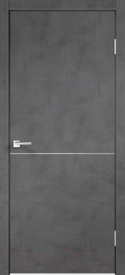 Дверь межкомнатная Velldoris Экошпон Techno M1 60x200 (муар темно-серый)