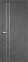 Дверь межкомнатная Velldoris Экошпон Techno M2 60x200 (муар темно-серый) - 