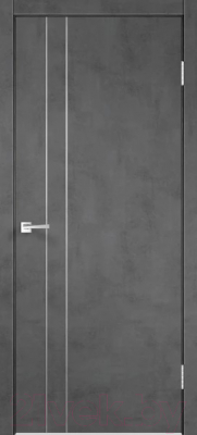Дверь межкомнатная Velldoris Экошпон Techno M2 60x200 (муар темно-серый)