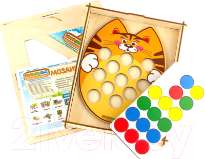 

Развивающая игрушка WoodLand Toys, Мозаика. Кот / 067105